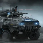 vehiculo blindado futurista