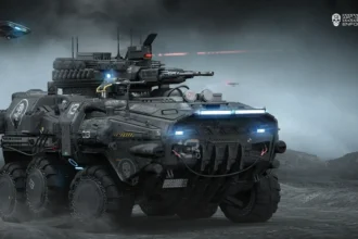 vehiculo blindado futurista
